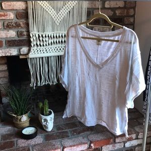 Free People boxy v neck tee
